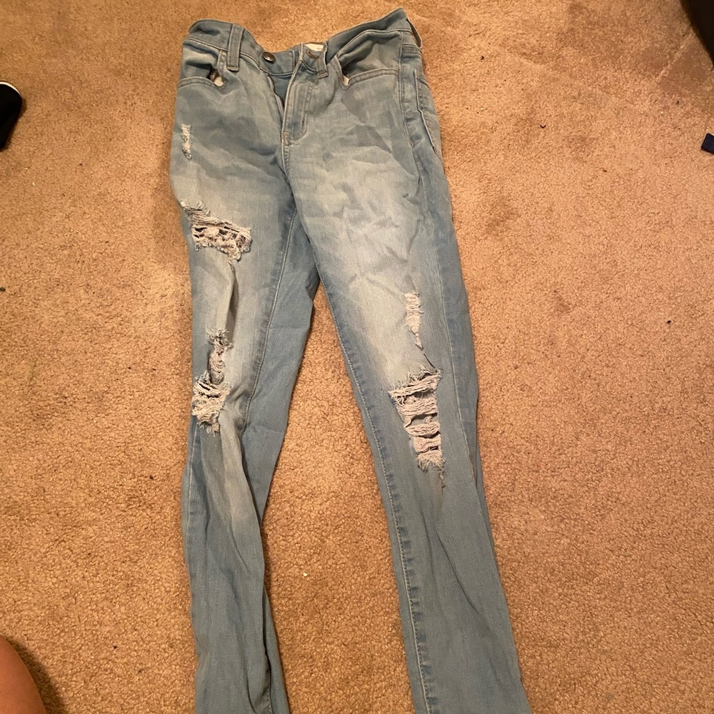 SO high rise ripped jeggings